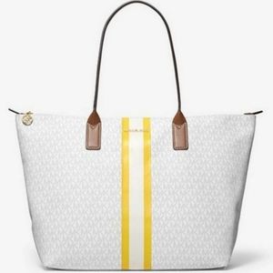 ⚠️SALE⚠️ Michael Kors Jet Set Logo Stripe Tote Bag